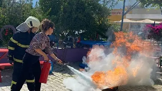 Nursel Özdemir'de yangın tatbikatı