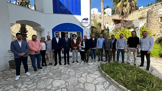 İYİ Parti milletvekili adayı Mehmet tosun, Bodrum'da oda başkanlarını ziyaret etti