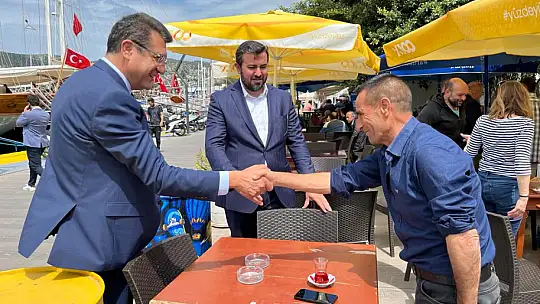 İYİ Parti milletvekili adayı Mehmet tosun, Bodrum'da oda başkanlarını ziyaret etti