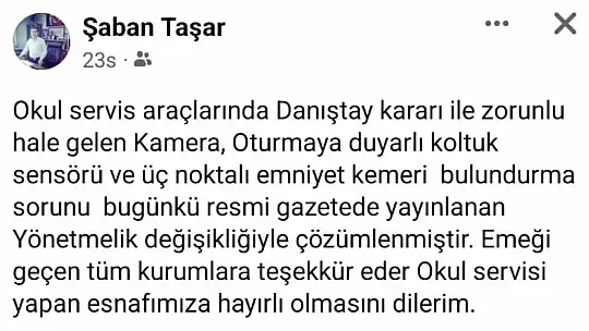 OKUL SERVİSLERİNE YÖNELİK YENİ KARAR