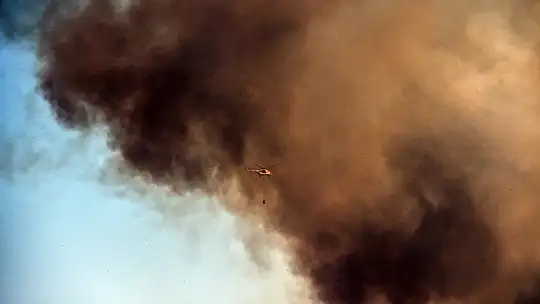 Acı tablo havadan görüntülendi, her yeri kaplayan dumanlar yürekleri dağlıyor