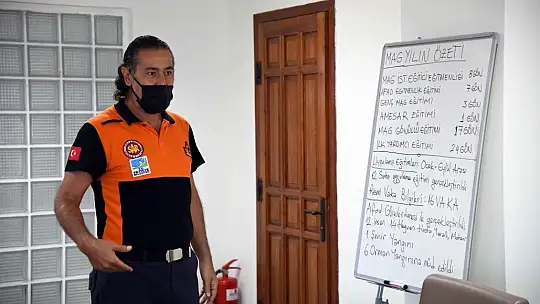 Afet gönüllülerine sertifikalarını Karaca verdi