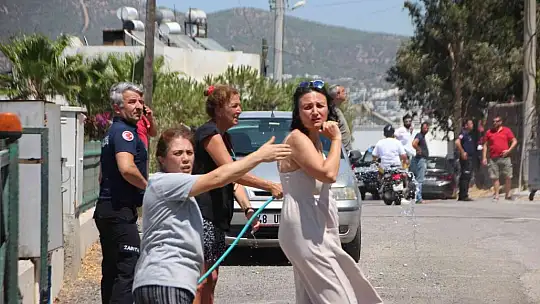 Ağaçlık alandaki yangın konteyner eve sıçradı