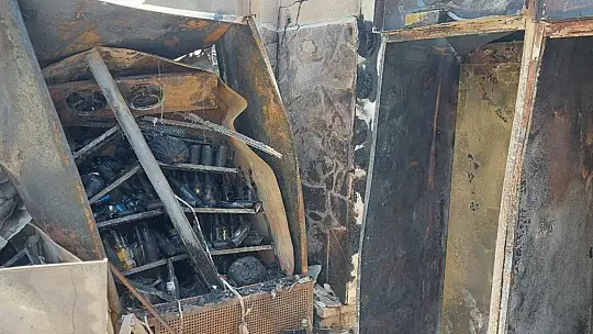 Alevlere teslim olan Mazı Mahallesi havadan görüntülendi