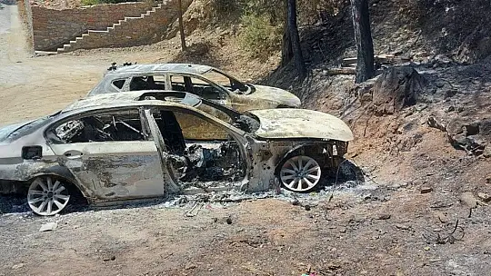 Alevlere teslim olan Mazı Mahallesi havadan görüntülendi