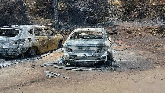 Alevlere teslim olan Mazı Mahallesi havadan görüntülendi