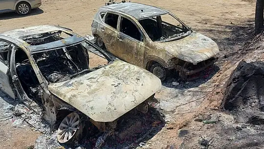 Alevlere teslim olan Mazı Mahallesi havadan görüntülendi