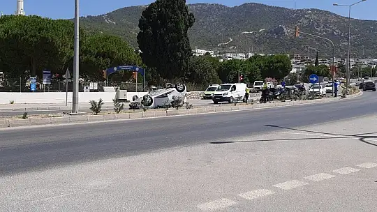 Alkollü sürücü otomobili devirdi