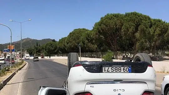 Alkollü sürücü otomobili devirdi