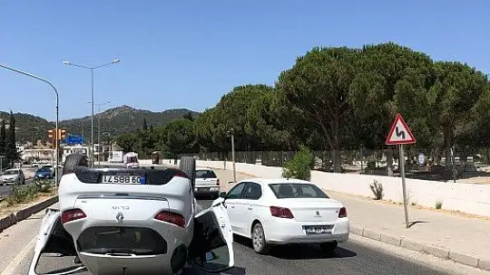 Alkollü sürücü otomobili devirdi