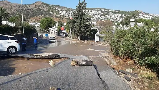 Ana su hattı bomba gibi patladı, o anlar kameraya yansıdı