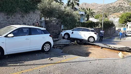 Ana su hattı bomba gibi patladı, o anlar kameraya yansıdı