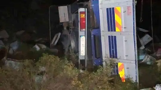 Arı kovanı taşıyan kamyonet devrildi: 2 yaralı