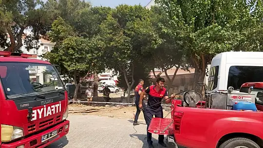 Aşırı sıcak nedeniyle Datça'da trafo patladı