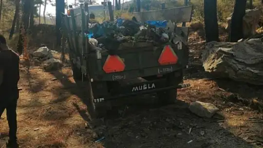 Ormana çöp atanlara ceza yağdı