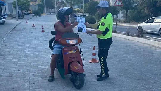 Trafik ekiplerinden motosiklet sürücülerine yönelik uygulama