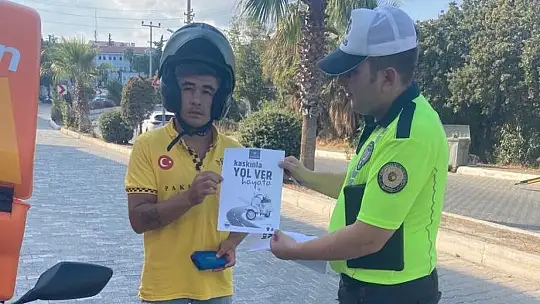 Trafik ekiplerinden motosiklet sürücülerine yönelik uygulama