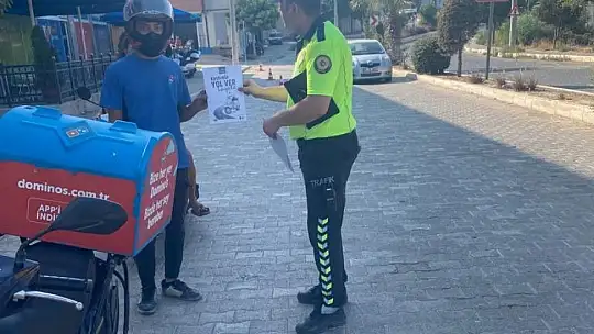 Trafik ekiplerinden motosiklet sürücülerine yönelik uygulama