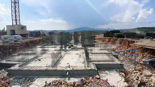 3. etap sosyal konutların temel inşaatı tamamlanıyor