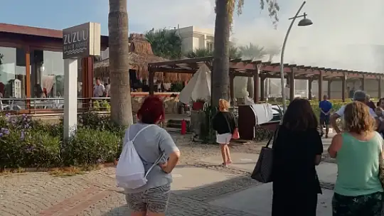 Otelde yangın paniği