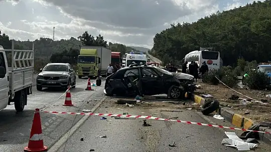 Milas-Bodrum Yolu'ndaki feci kazanın kamera görüntüleri ortaya çıktı