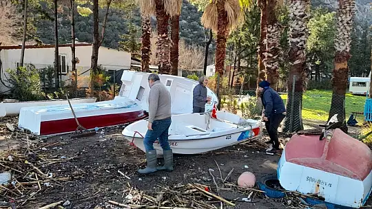 Marmaris'teki fırtınadan en çok Çiftlik Koyu zarar gördü