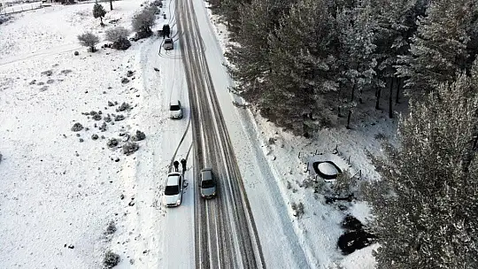 Kar gören Muğlalılar Yılanlı dağına çıktı
