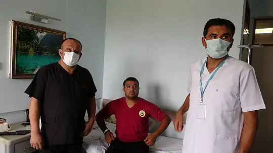 Ayak bileğini kıran Azeri itfaiye erinin sağlık durumu iyiye gidiyor