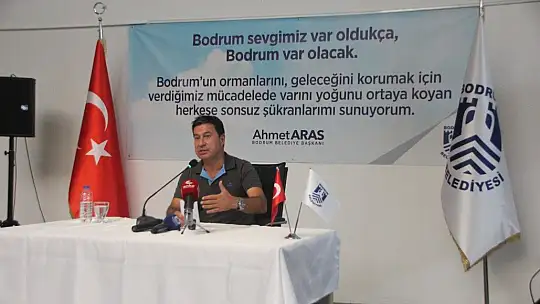 Başkan Aras: 15 bin hektar yandı