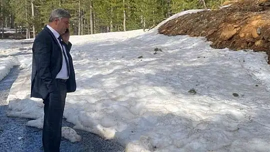 Başkan Ceylan, yayla yollarında incelemelerde bulundu