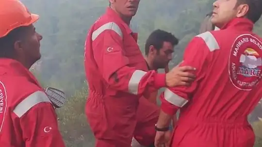 Başkan Oktay ve ekibi yangın bölgesinde yer aldı
