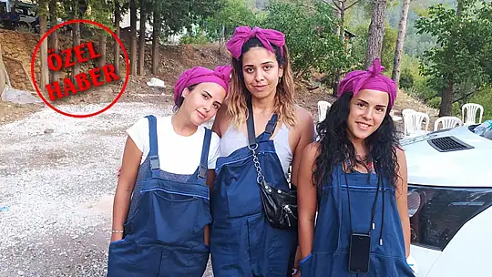 'Mor Bereli' kızlar afet bölgelerinde