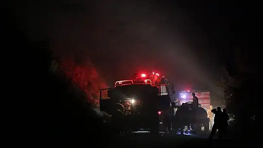 Bodrum Belediye Başkanı Aras, ekibiyle yangın mahallinde çalışıyor