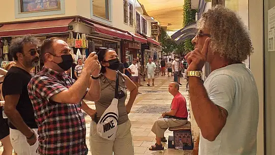 Bodrum çarşısında hareketli dakikalar