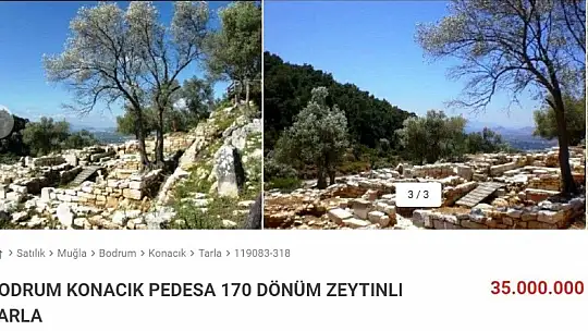 Bodrum'da 3 bin yıllık antik kent satılığa çıkarıldı