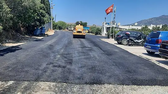 Bodrum'da bir ayda 10 bin tondan fazla asfalt serimi yapıldı