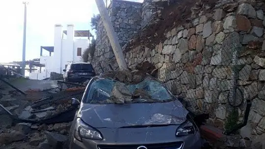 Bodrum'da fırtına ve dolu kabusu