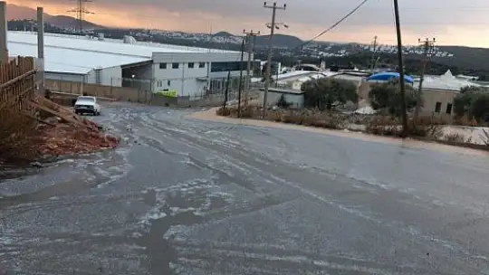 Bodrum'da fırtına ve dolu kabusu