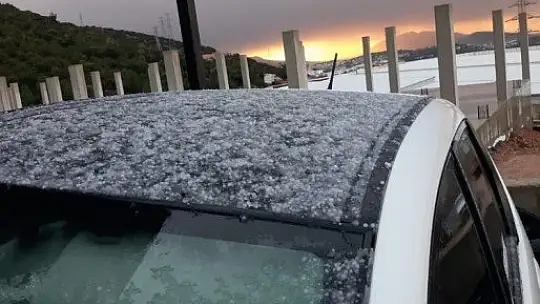 Bodrum'da fırtına ve dolu kabusu