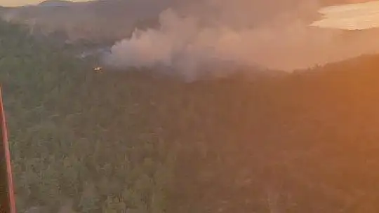Bodrum'da gece çıkan orman yangını, sabah kontrol altına alındı