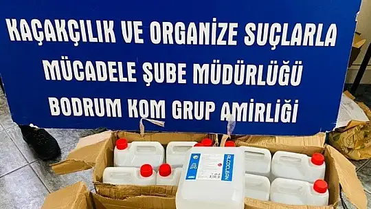 Bodrum'da litrelerce sahte alkol ele geçirildi