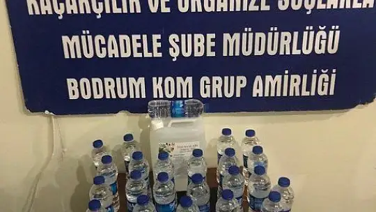 Bodrum'da litrelerce sahte alkol ele geçirildi