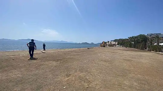 Bodrum'da sahil işgalden kurtarıldı