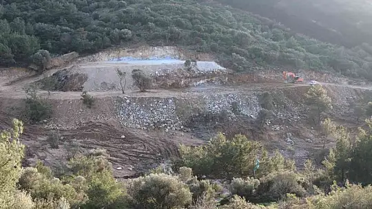 Bodrum'da yanan ormanlık alan kaçak hafriyatla doldu