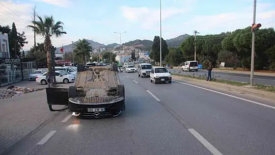 Bodrum'daki kaza güvenlik kamerasına yansıdı