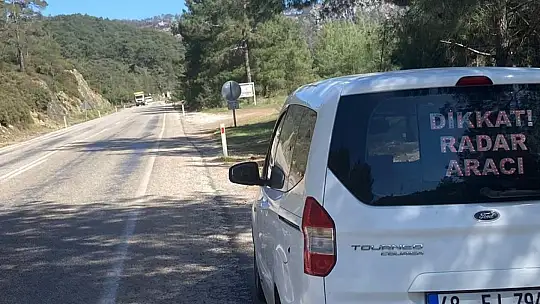 Bölge trafik ekipleri 1 saatte 30 bin lira radar cezası kesti