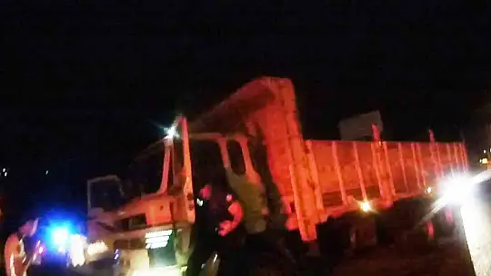 Çaldığı kamyonla kaçarken yakalandı