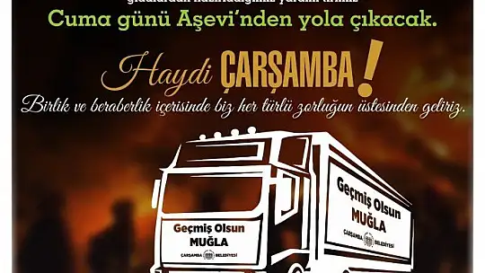 Çarşamba'dan Muğla'ya yardım eli