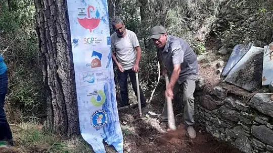 Datça'da Hızırşah Sarnıcı içi ve etrafı temizlendi