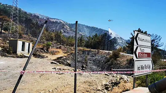 Datça yangınının çıktığı trafoda inceleme